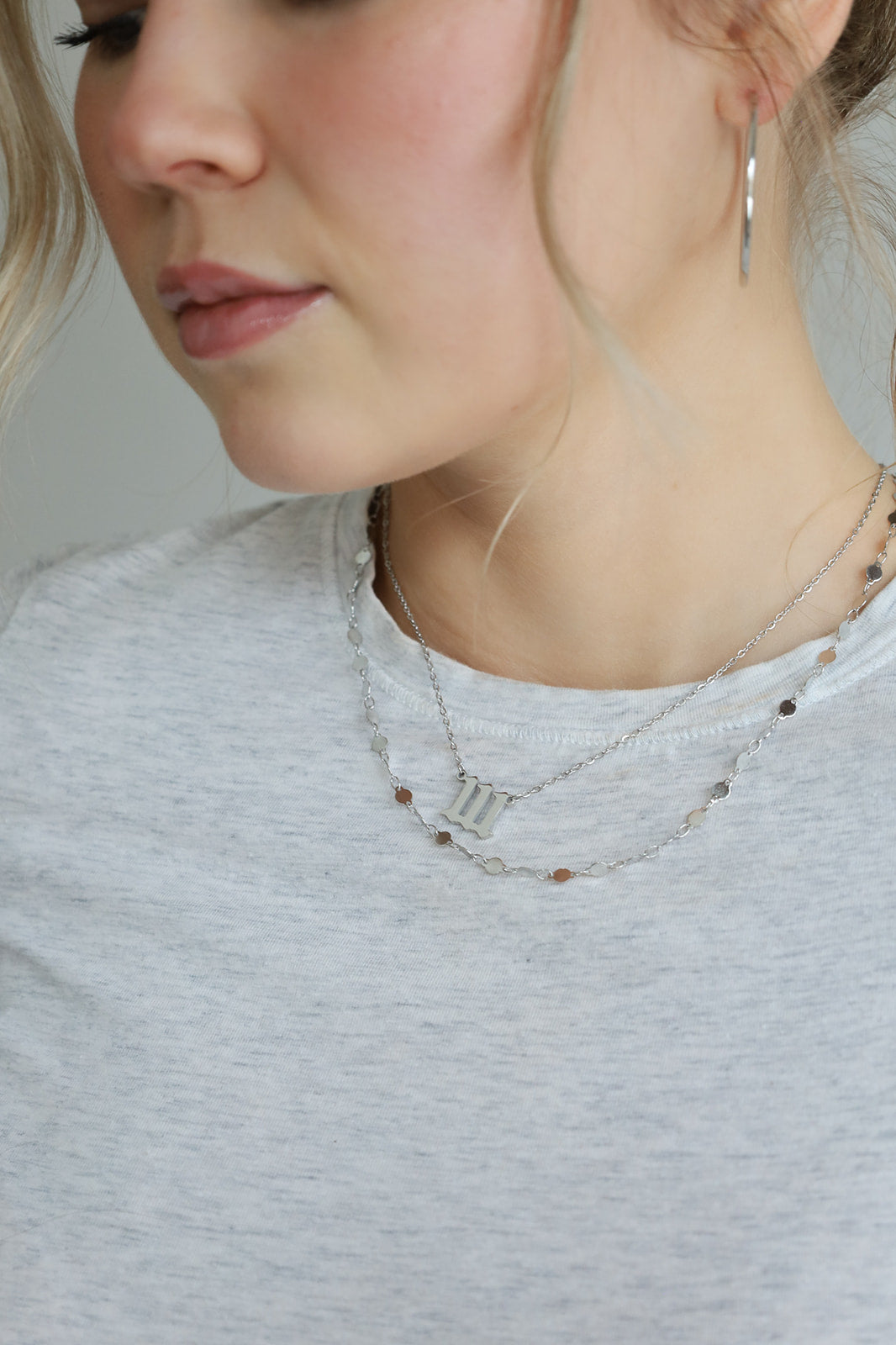 The Stevie - Silver Angel Number Necklace